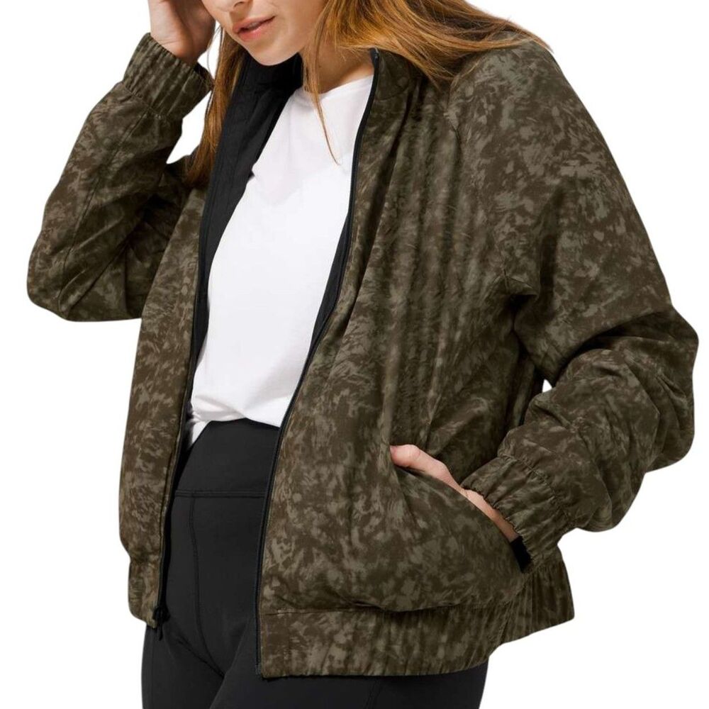 Lululemon Bombs Away Jacket *Black/Summer Shade Medium Olive Dark - Picture 7 of 13